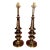 Vintage Mid Century Modern Brass Candlestick Style Electric Lamps Hollywood Regency - a Pair For Sale