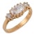 Vintage Gia 1.00 Carat Diamond 14k Yellow Gold East West Ring, Size 7 For Sale