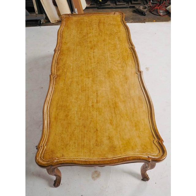 Late 20th Century Judson Rothschild Italian Rococo Louis XV Style Coffee Table | Distressed Walnut Finish For Sale - Image 9 of 9