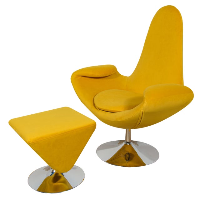 Set of Lounge Chair with Footrest from Mayfame, Denmark For Sale