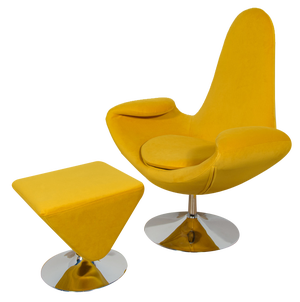 Set of Lounge Chair with Footrest from Mayfame, Denmark
