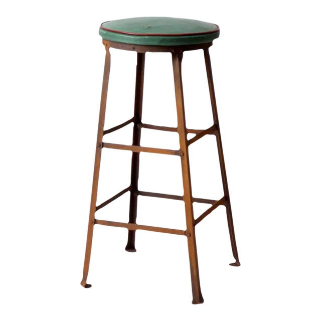 Vintage Industrial Stool For Sale