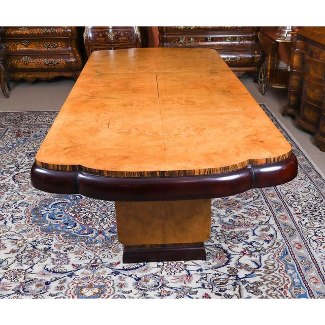 Antique Art Deco Epstein Burr Walnut Dining Table, 1920s For Sale - Image 4 of 13