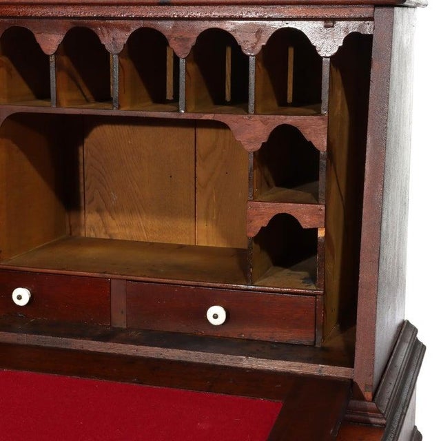 Antique Victorian Walnut Drop Front Desk C1880 For Sale - Image 13 of 15