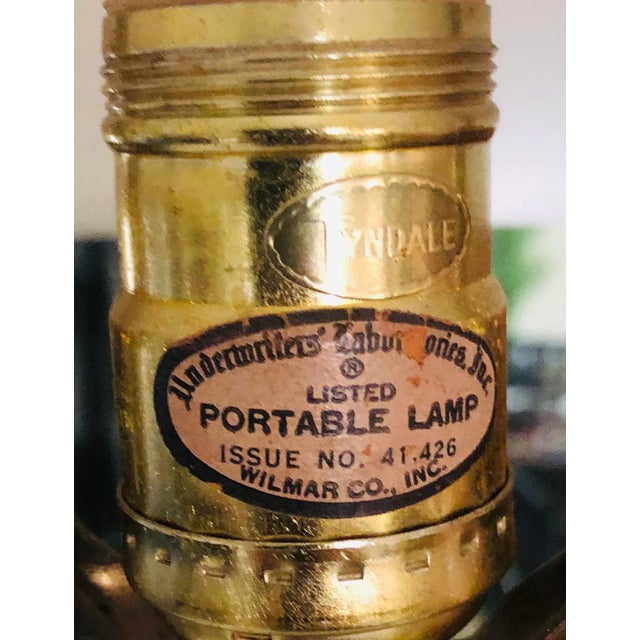 Art Deco Early 20th Century Tyndale Frederick Cooper Cream & Gold Porcelain Table Lamps - A Pair For Sale - Image 3 of 9