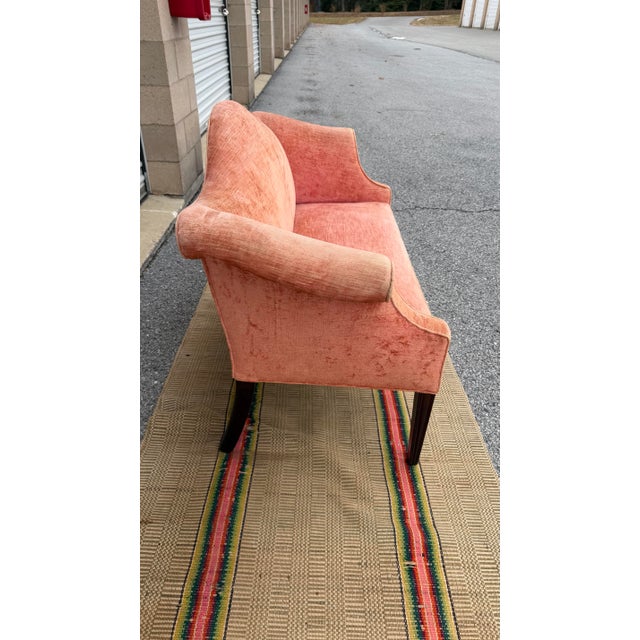 Wood A Very Nice Antique Mahogany Camelback Window Settee, English, Circa 1920’s For Sale - Image 7 of 17