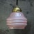 French Reeded Pink Coloured Glass Pendant Lamps For Sale - Image 4 of 6