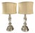 Pottery Barn Leera Mercury Glass Lamps With Original Linen Shades - a Pair For Sale