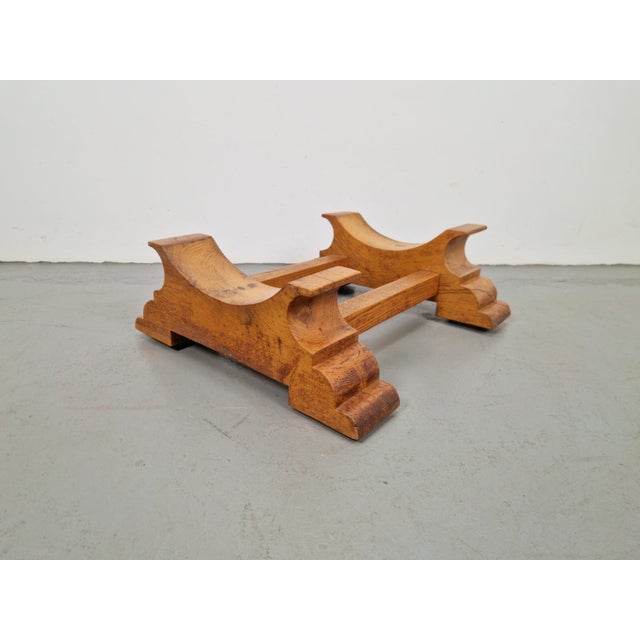 Oak Barrel Stand, 1930s For Sale - Image 10 of 10