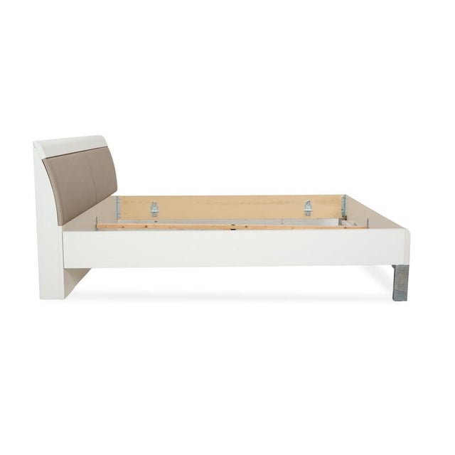 Wood and Leather Bed in Beige from Musterring For Sale - Image 10 of 13