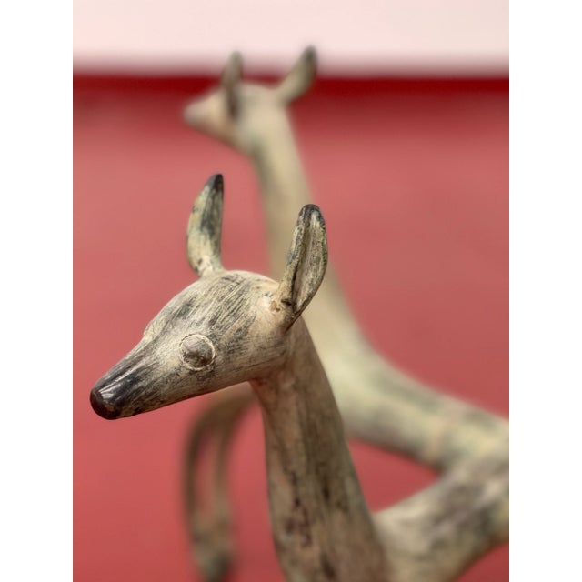 Pair of Cast Bronze Deer Form Table Bases After French Designer Armand-Albert Rateau For Sale - Image 10 of 12