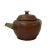 Chinese Chinese Zisha Clay Brown Jade Stone Handle Teapot Display Art For Sale - Image 3 of 11