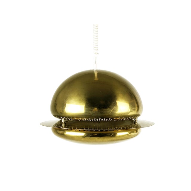 1970s Brass & Optical Glass Nictea Pendant by Tobia & Afra Scarpa for Flos, 1971 For Sale - Image 5 of 15