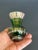 Metal Vintage Green Glass Vase With Silver Overlay For Sale - Image 7 of 11