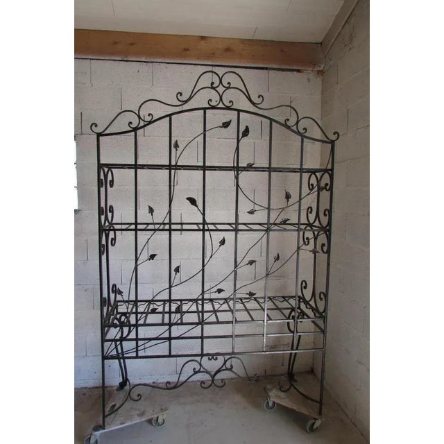 Black Large Bakery Shelf in Full Iron For Sale - Image 8 of 10