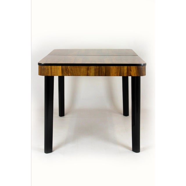 Walnut Folding Dining Table by Jindřich Halabala for Drevotvar, 1940s For Sale - Image 15 of 18