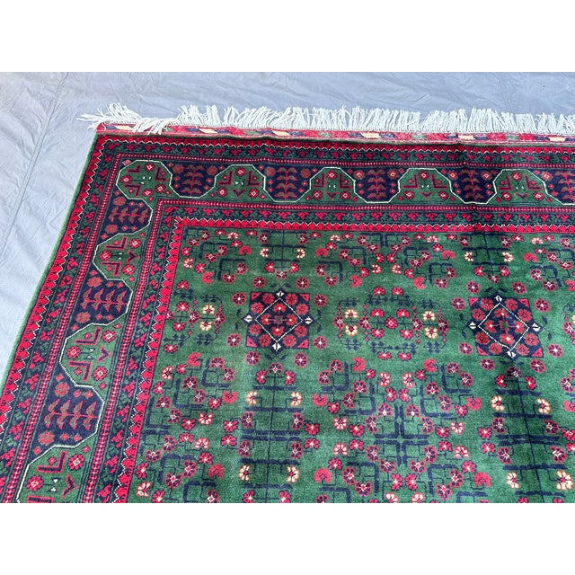 Green Khal Mohammadi Hand-Knotted Wool Rug - 6'5" X 10' For Sale - Image 10 of 13