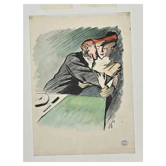Hermann Paul, Non, mon chéri, j'ai eu trop peur le mois, 1890s, Lithograph For Sale