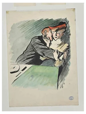 Hermann Paul, Non, mon chéri, j'ai eu trop peur le mois, 1890s, Lithograph