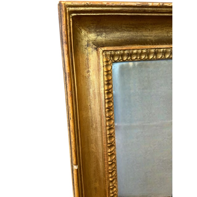 Large Antique Gilded French Wall Mirror For Sale - Image 4 of 8
