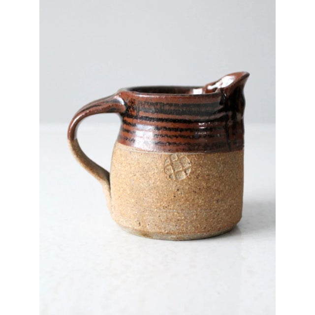 Late 20th Century Vintage Studio Pottery Pitcher For Sale - Image 5 of 9