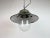 Glass Green Enamel and Cast Iron Industrial Pendant Light, 1960s For Sale - Image 7 of 17