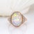 Art Deco 7.11cts Ethiopian Opal W Natural Diamond Accents Ring in 14k Solid Gold |17x13mm For Sale - Image 3 of 7