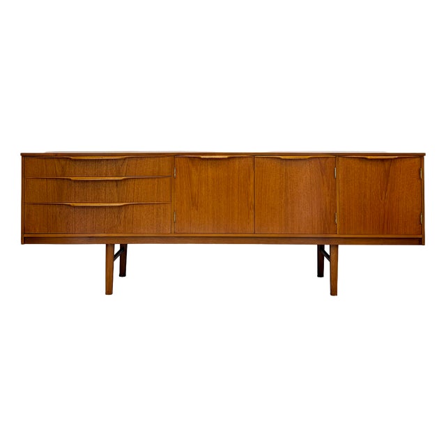 British Teak Sideboard with Sculpted Handles, 1960s For Sale