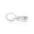 Metal Pear-Cut Diamond Solitaire Charm Pendant in 14k Solid White Gold For Sale - Image 7 of 14