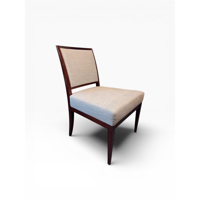 Beige Bolier & Company Cherry Wood Upholstered Dining Chairs — Pair For Sale - Image 8 of 12