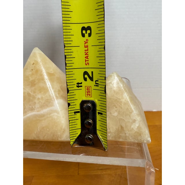 Orange 1980s Orange Calcite Pyramids: Natural Abundance Stones Set of 3 For Sale - Image 8 of 8