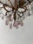 1930s French Beaded Lavender and Clear Drops Flush Mount Chandelier For Sale - Image 5 of 8