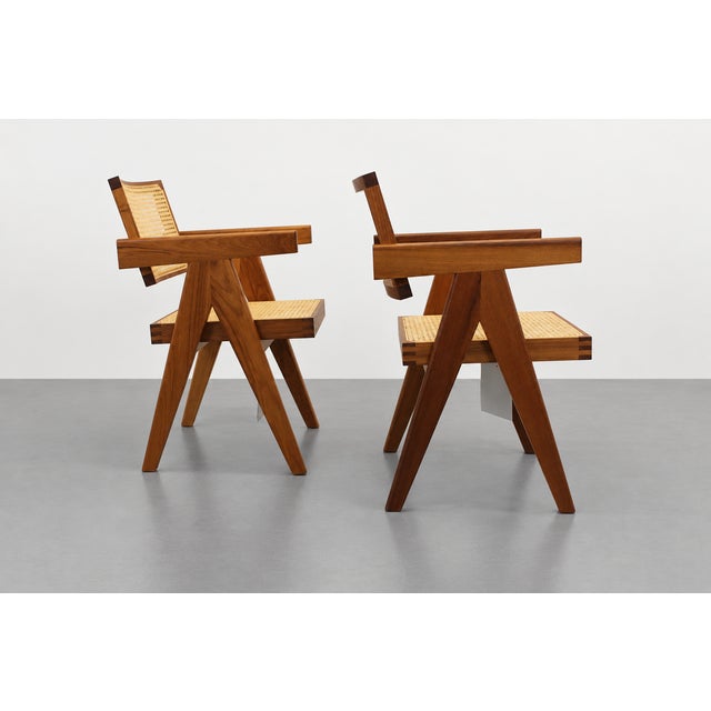051 Capitol Complex Armchairs by Pierre Jeanneret for Cassina, 2010s, Set of 2, in Flawless conditions. Designed 1920 to...