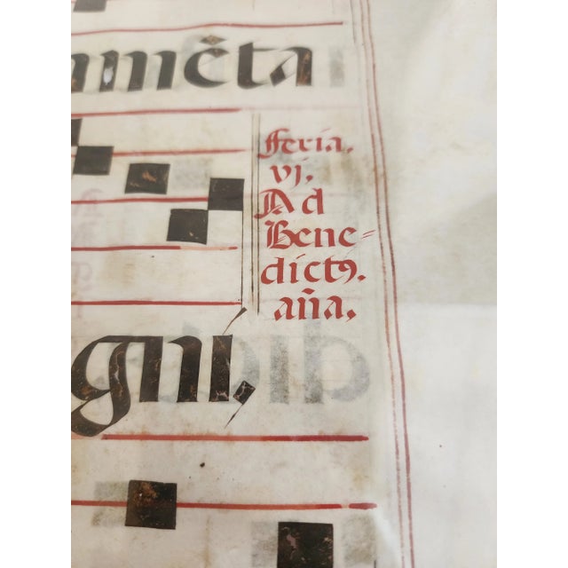 16th Century 17th Century Vellum Sheet Music For Sale - Image 5 of 11