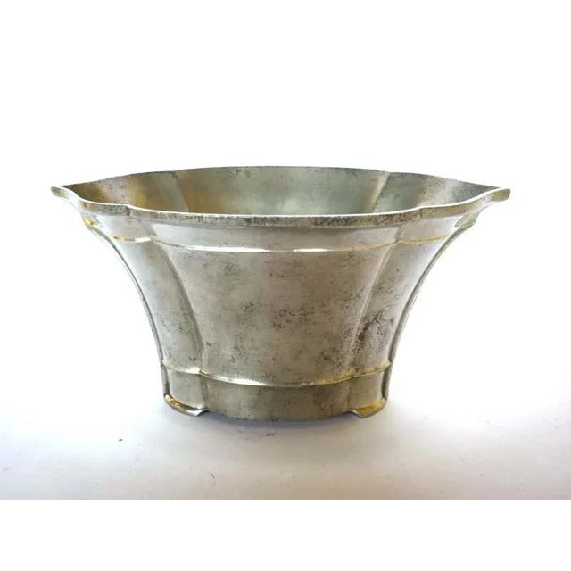 Danish Embossed Metal Vase by Just Andersen, 1930s For Sale - Image 6 of 6