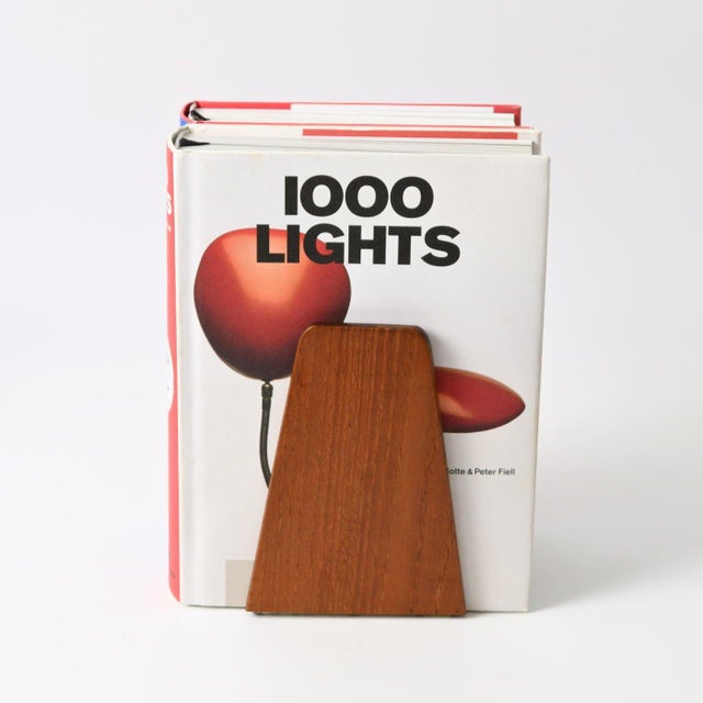 1970s Danish Teak and Metal Bookends from FM Mobler, 1960s, Set of 3 For Sale - Image 5 of 7