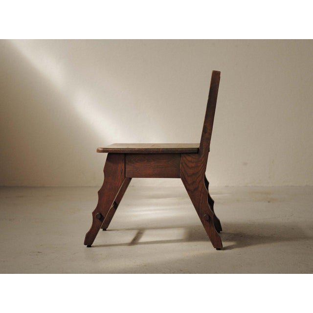Modernist Oak Chairs, France, 1940s, Set of 2 For Sale - Image 13 of 18