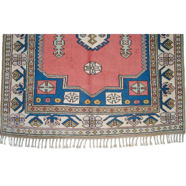 Vintage Turkish Rug Traditional Hand Knotted High Pile Wool Area Rug - 5' 3" X 7' 10" For Sale - Image 11 of 18