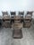 Gothic Chairs in Oak and Studded Leather, Set of 8, in Very Good conditions.