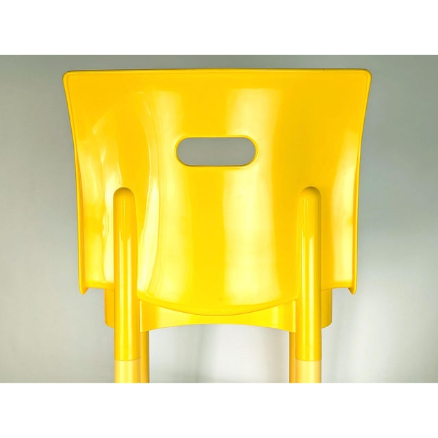 Postmodern Yellow Plastic K 4860 Chair by A. Castelli Ferrieri for Kartell, 1978 For Sale - Image 3 of 10