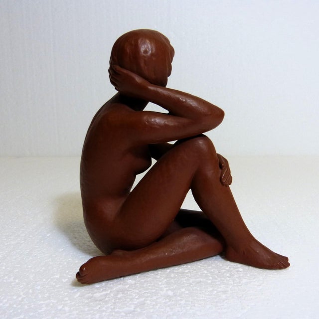 Goebel, Terracotta Nude Women 1960s, Set of 2, 1960s, Ceramic For Sale - Image 12 of 18