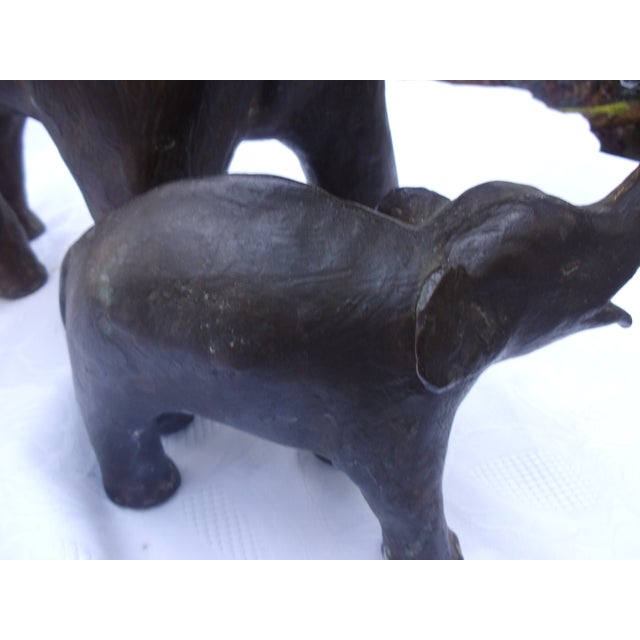 Blue Large Elephant Sculpture in Brass, Copper, and Bronze, 1970s For Sale - Image 8 of 18