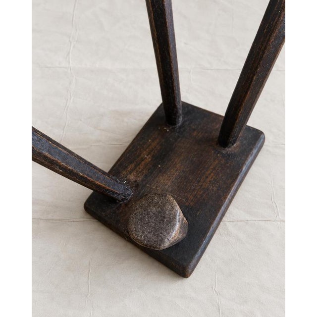 Primitive Hardwood Milking Stool For Sale - Image 4 of 5