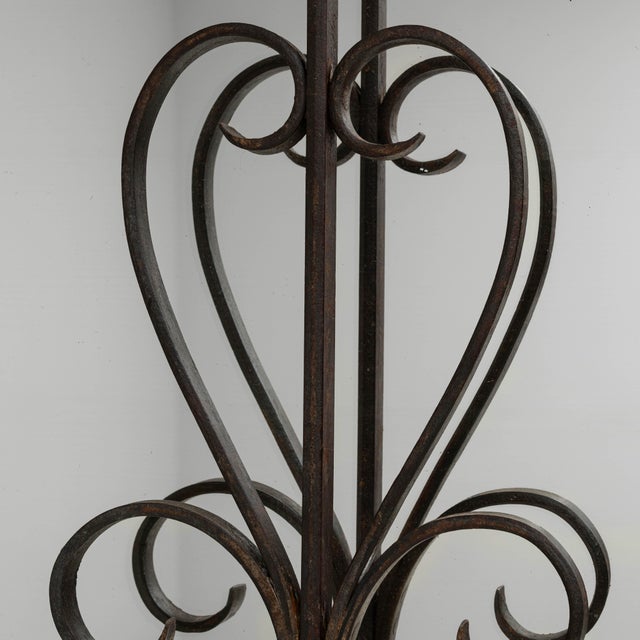 1900s French Wood Patinated Mirror With Wrought Iron Details For Sale - Image 13 of 18