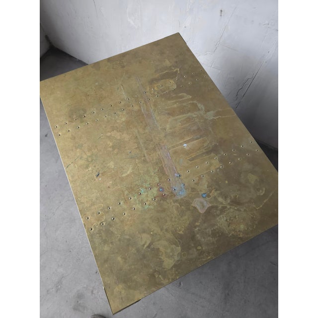 1970s Brass Clad Three-Drawer Chest by Sarreid For Sale In Las Vegas - Image 6 of 10