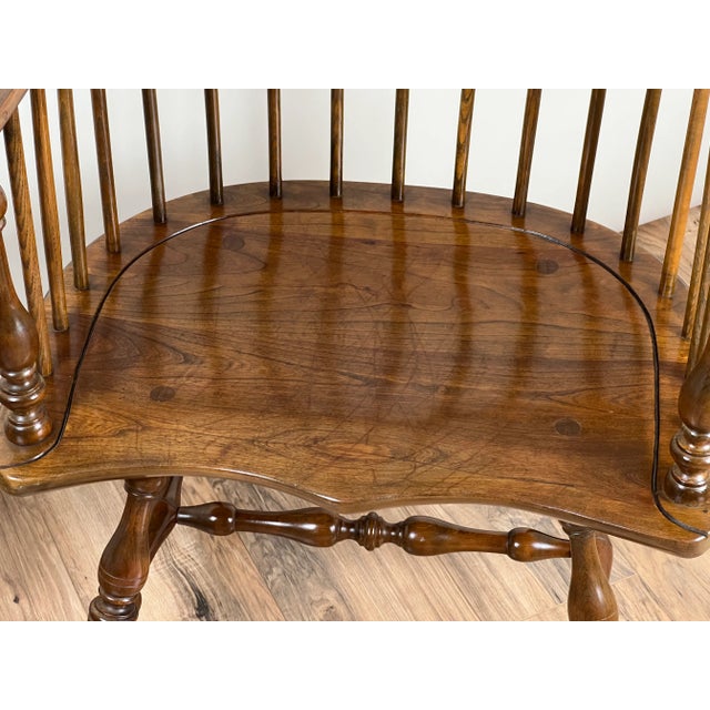 Pair Vintage Stickley Cherry High Back Windsor Chairs For Sale - Image 17 of 18