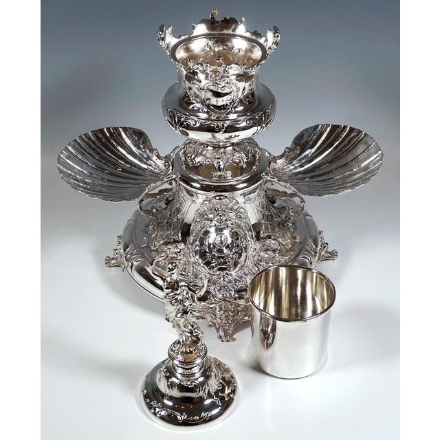 Viennese Art Nouveau Silver Caviar Stand from Würbel & Czokally, 1900s For Sale - Image 12 of 17