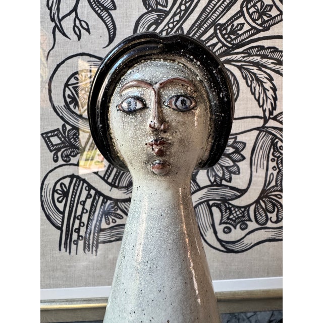 Alfaraz Pottery, Spanish Female Sculpture, Mid-Century For Sale - Image 4 of 12