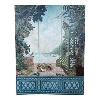 1980s Maitland-Smith Hand Painted Screen For Sale