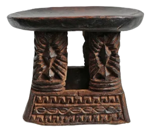 Vintage Carved Wood Bamileke Stool